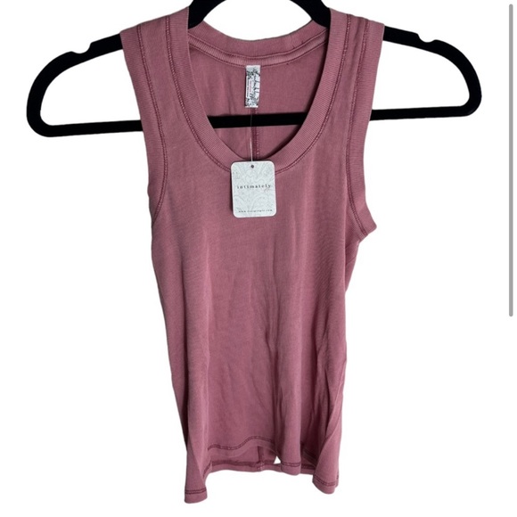 NWT Free People U Neck Tank in Oh Bloom - Picture 2 of 5